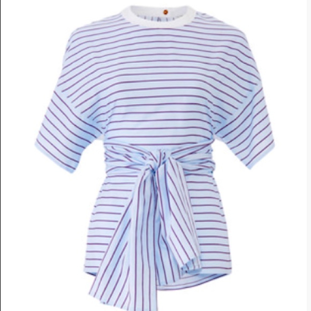 Rosetta Getty striped Cape back top EUC
